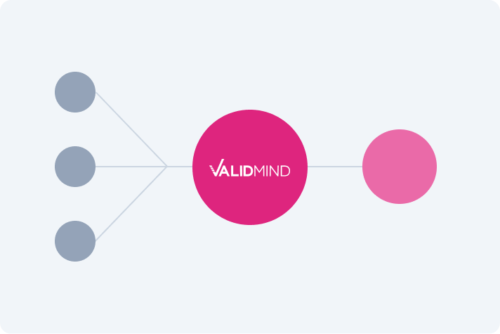 A decorative stylized flowchart