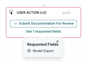 A screenshot showing an example User Action v2 step